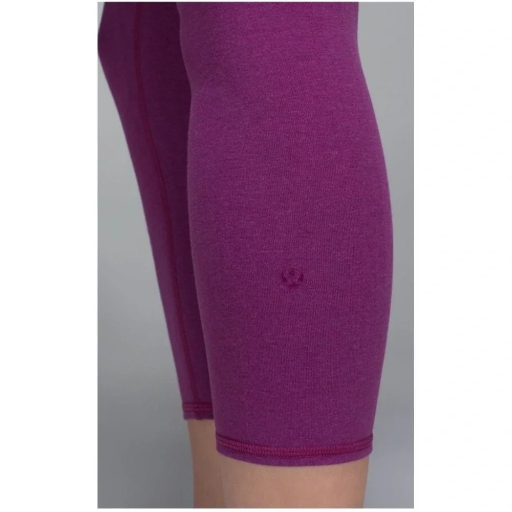 Lululemon Wunder Under Crop Cotton Roll Down Women's size 6 High Rise